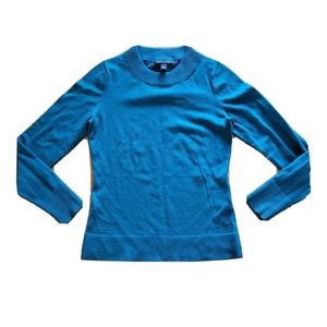 Banana Republic Sweater Top Shirt Womens Small Green Merino Wool Basic Holiday